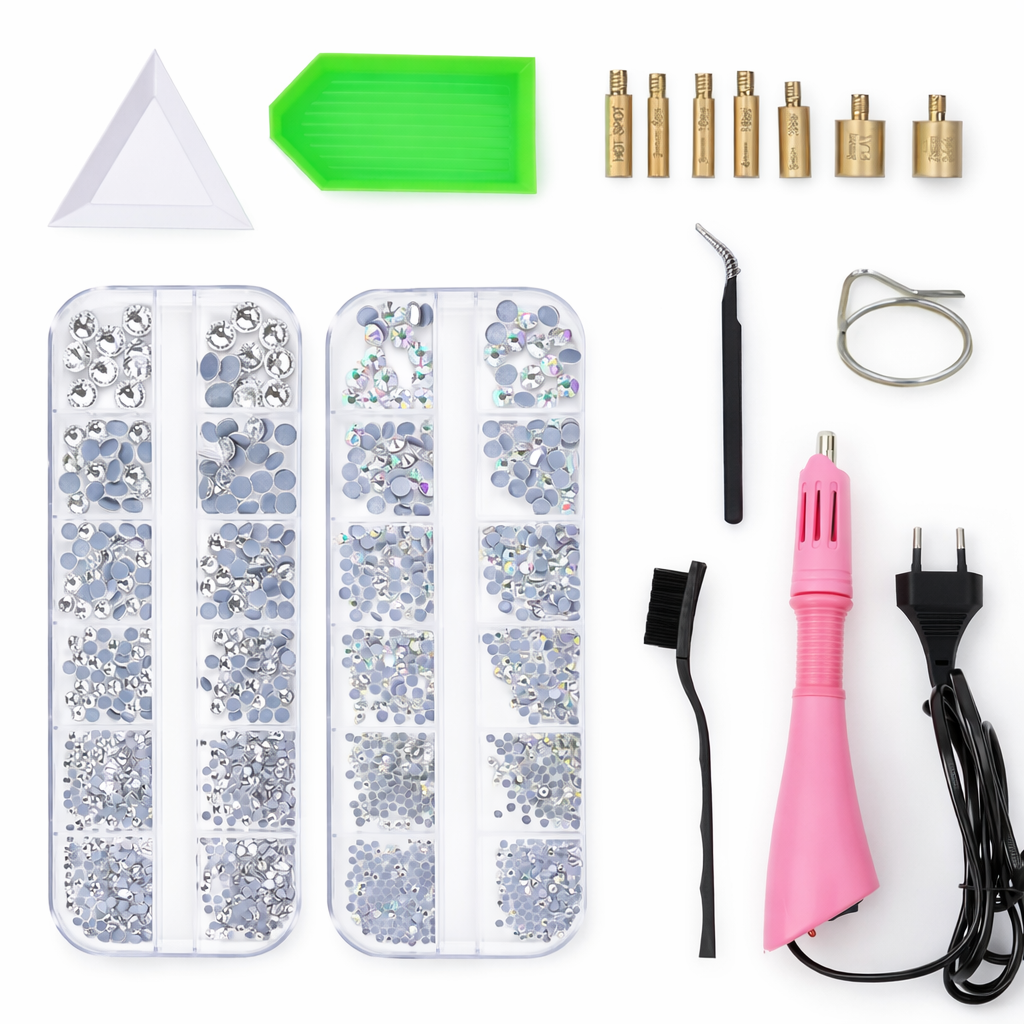 طقم كامل لتثبيت الفصوص والكريستال الحراري